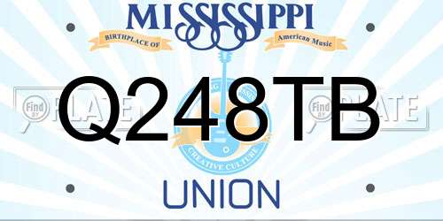 Q248TB Mississippi License Plate