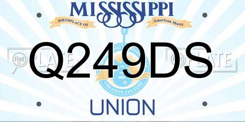 Q249DS Mississippi License Plate