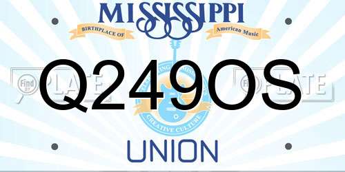 Q249OS Mississippi License Plate