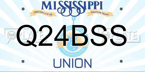 Q24BSS Mississippi License Plate