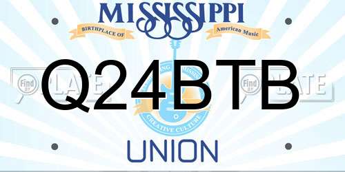 Q24BTB Mississippi License Plate