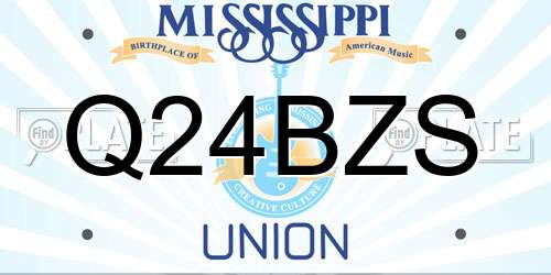 Q24BZS Mississippi License Plate