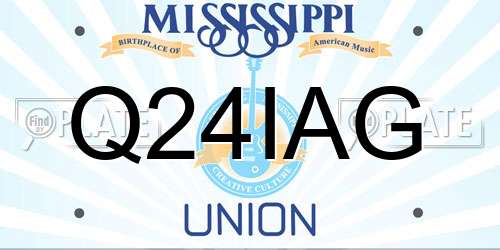 Q24IAG Mississippi License Plate