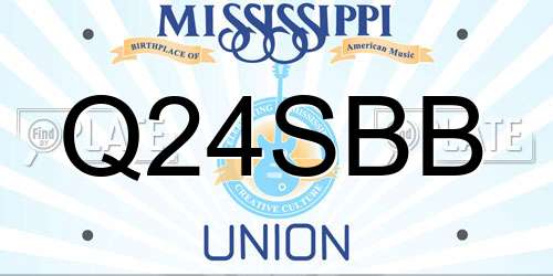 Q24SBB Mississippi License Plate