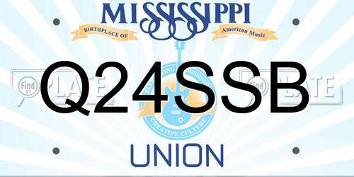 Q24SSB Mississippi License Plate