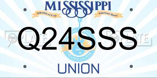 Q24SSS Mississippi License Plate