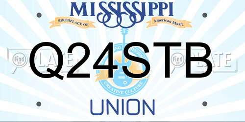 Q24STB Mississippi License Plate