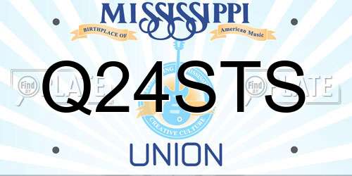 Q24STS Mississippi License Plate