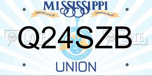 Q24SZB Mississippi License Plate