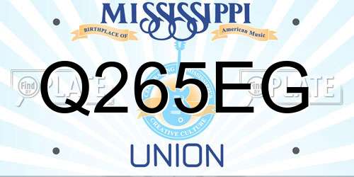 Q265EG Mississippi License Plate