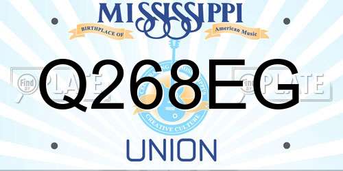 Q268EG Mississippi License Plate
