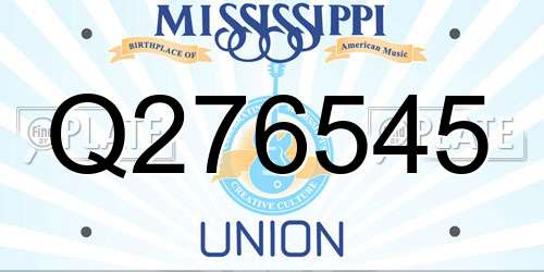 Q276545 Mississippi License Plate