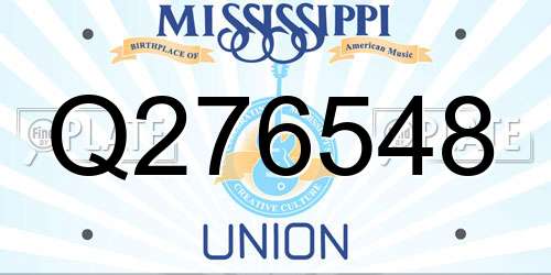 Q276548 Mississippi License Plate