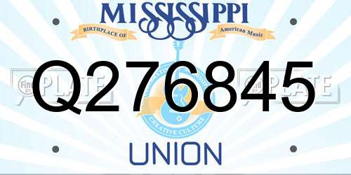 Q276845 Mississippi License Plate