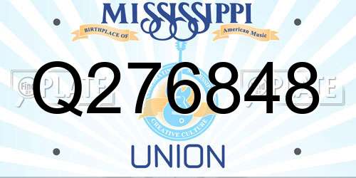 Q276848 Mississippi License Plate