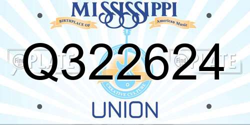 Q322624 Mississippi License Plate