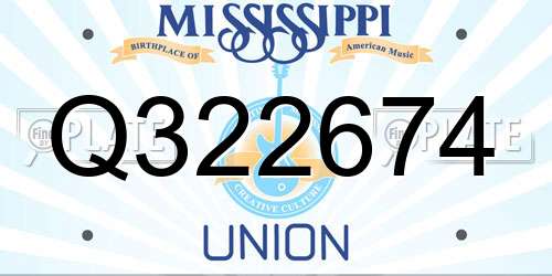Q322674 Mississippi License Plate
