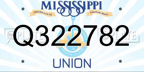 Q322782 Mississippi License Plate