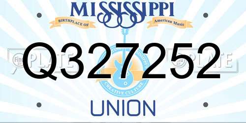 Q327252 Mississippi License Plate