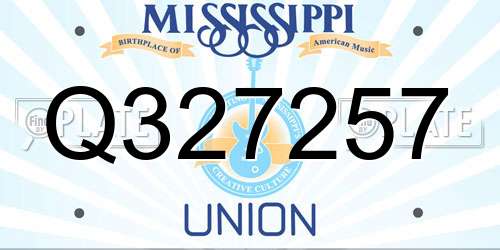 Q327257 Mississippi License Plate