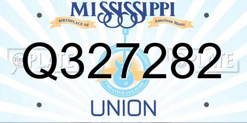 Q327282 Mississippi License Plate