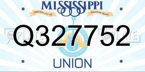 Q327752 Mississippi License Plate