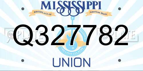 Q327782 Mississippi License Plate
