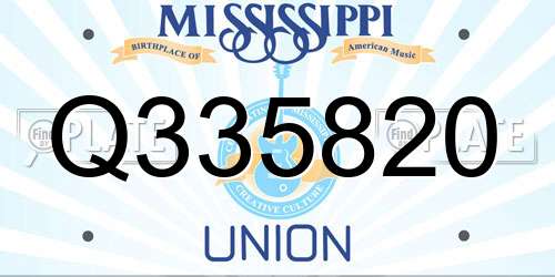 Q335820 Mississippi License Plate