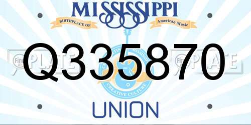 Q335870 Mississippi License Plate