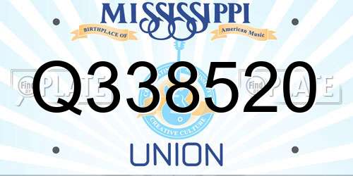 Q338520 Mississippi License Plate
