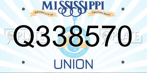 Q338570 Mississippi License Plate