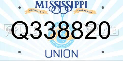 Q338820 Mississippi License Plate