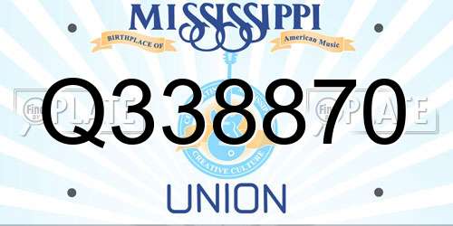 Q338870 Mississippi License Plate