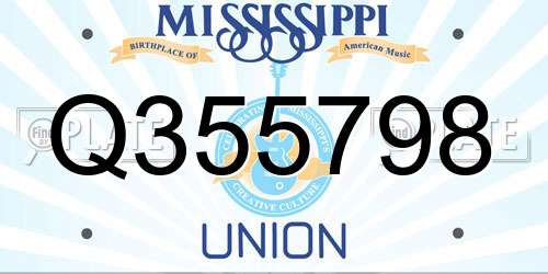 Q355798 Mississippi License Plate