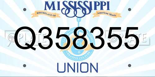 Q358355 Mississippi License Plate