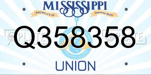 Q358358 Mississippi License Plate