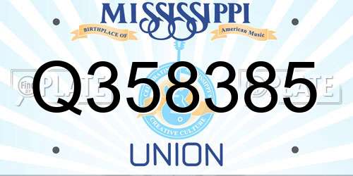 Q358385 Mississippi License Plate