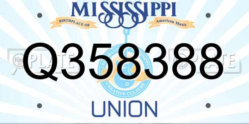Q358388 Mississippi License Plate