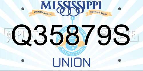 Q35879S Mississippi License Plate