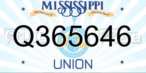 Q365646 Mississippi License Plate