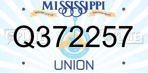 Q372257 Mississippi License Plate