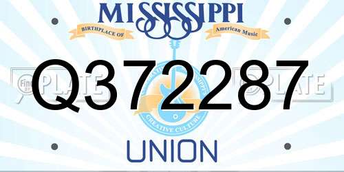 Q372287 Mississippi License Plate
