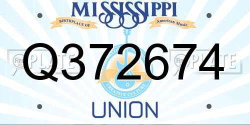 Q372674 Mississippi License Plate