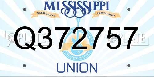 Q372757 Mississippi License Plate