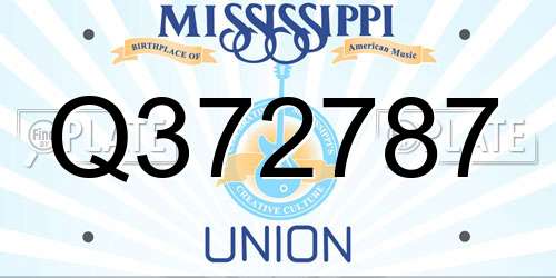 Q372787 Mississippi License Plate