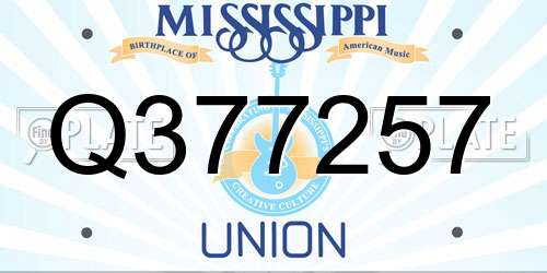 Q377257 Mississippi License Plate
