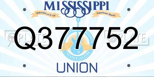 Q377752 Mississippi License Plate