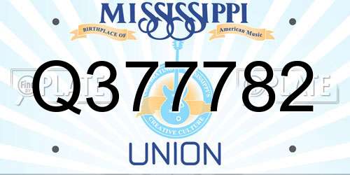 Q377782 Mississippi License Plate