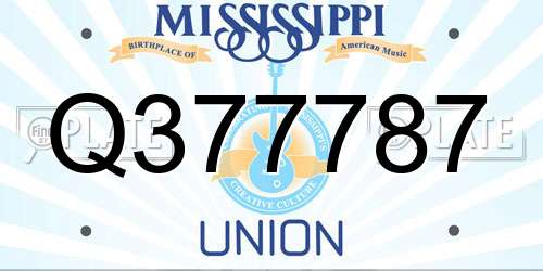Q377787 Mississippi License Plate