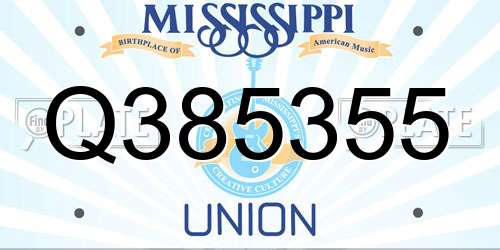 Q385355 Mississippi License Plate